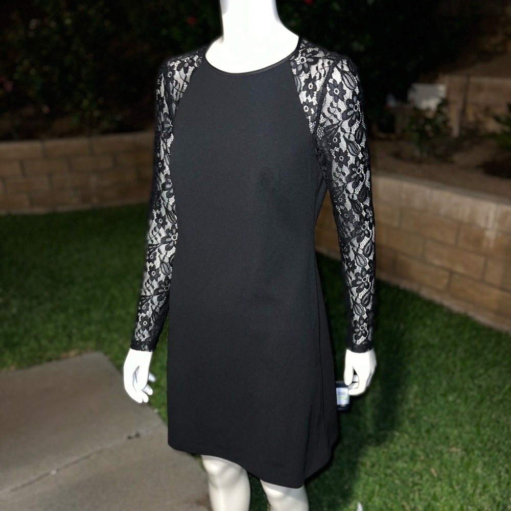 Long Sleeve Lace Black Dress by Tommy Hilfiger